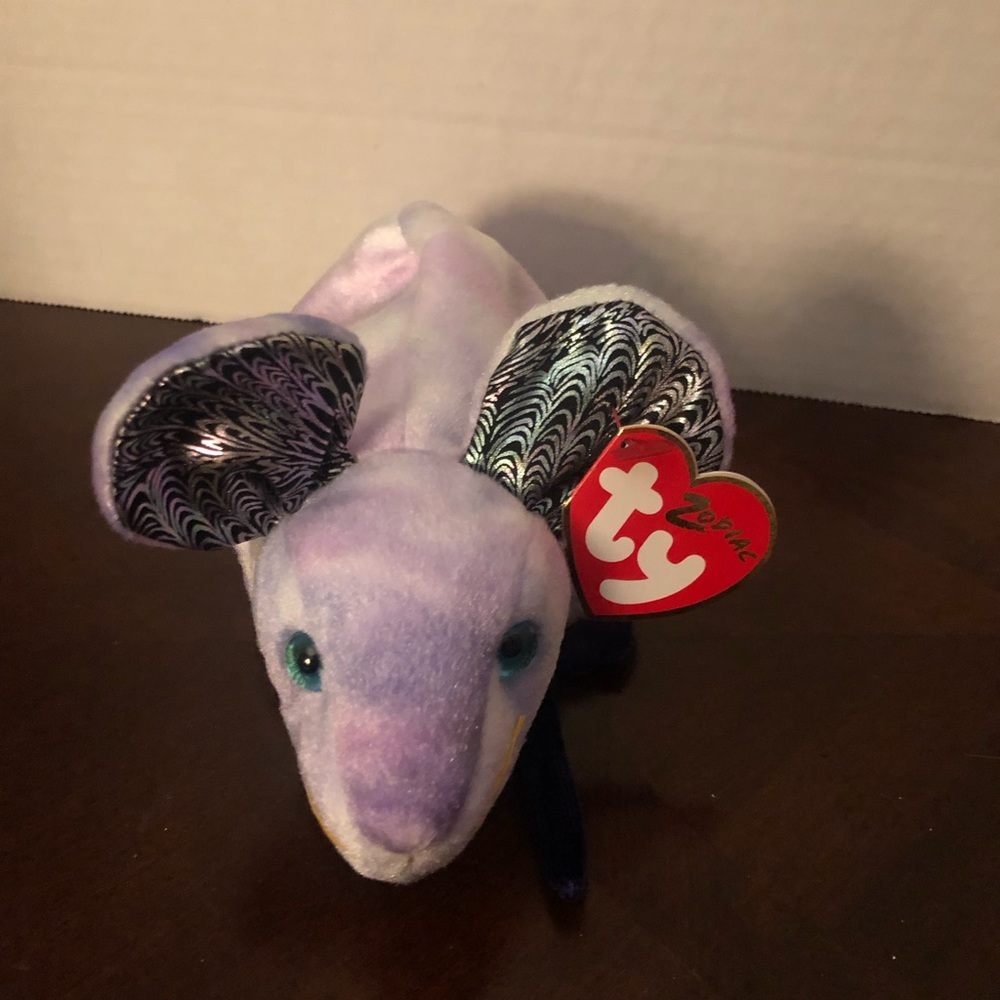 NWT year of the Rat Meaningful plush vintage Ty beanie babies zodiac